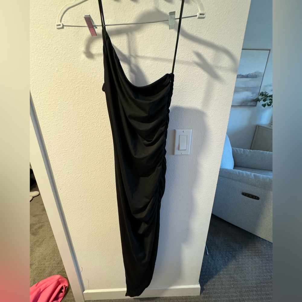 Hello Molly NWT black one shoulder dress